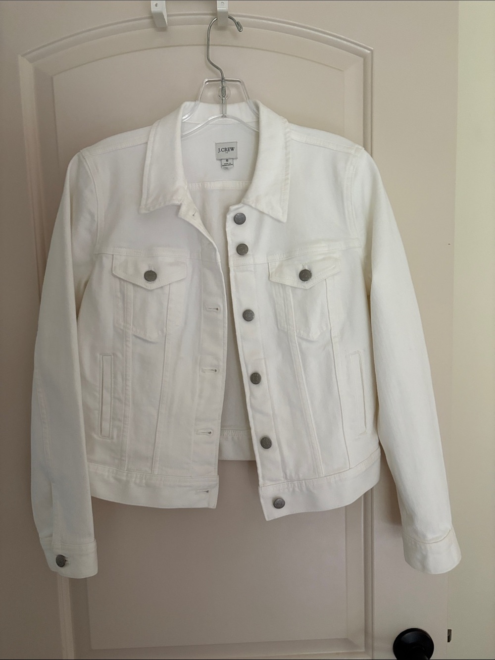 J. Crew White Denim Jean Jacket